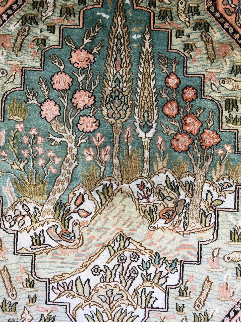 TAPPETO 100% SETA PURA KASHMIR NATURALE MIS:320x212 CM - Image 2