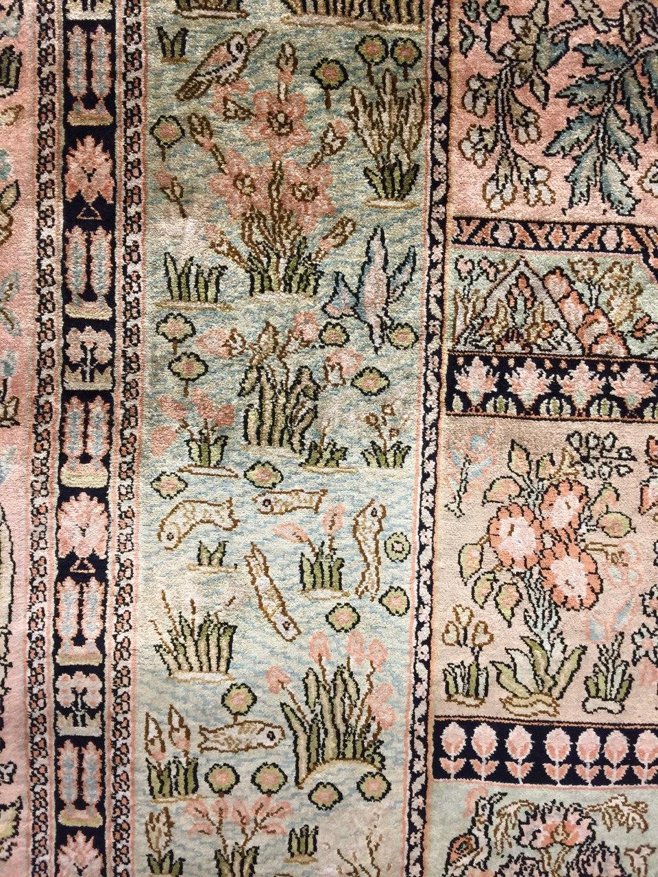 TAPPETO 100% SETA PURA KASHMIR NATURALE MIS:320x212 CM - Image 7