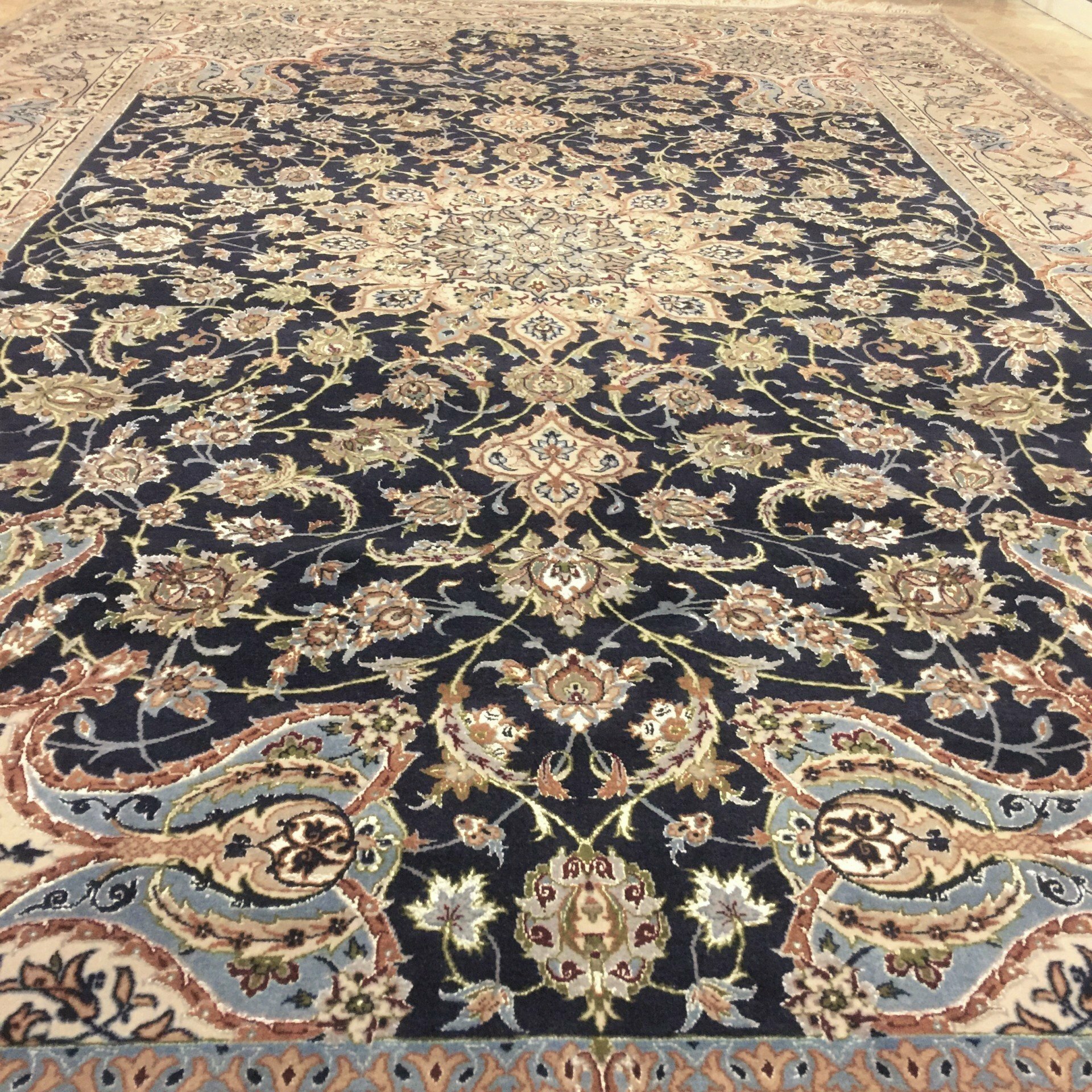 TAPPETO ISFAHAN PERSIANO TRAMA SETA EXTRA FINE MIS:315x210 CM - Image 3