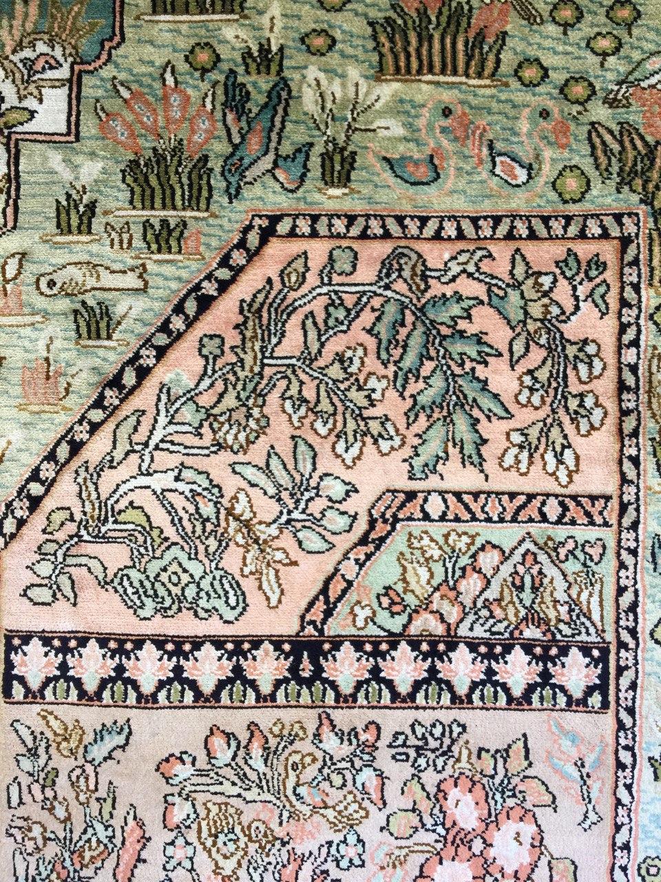 TAPPETO 100% SETA PURA KASHMIR NATURALE MIS:320x212 CM - Image 4