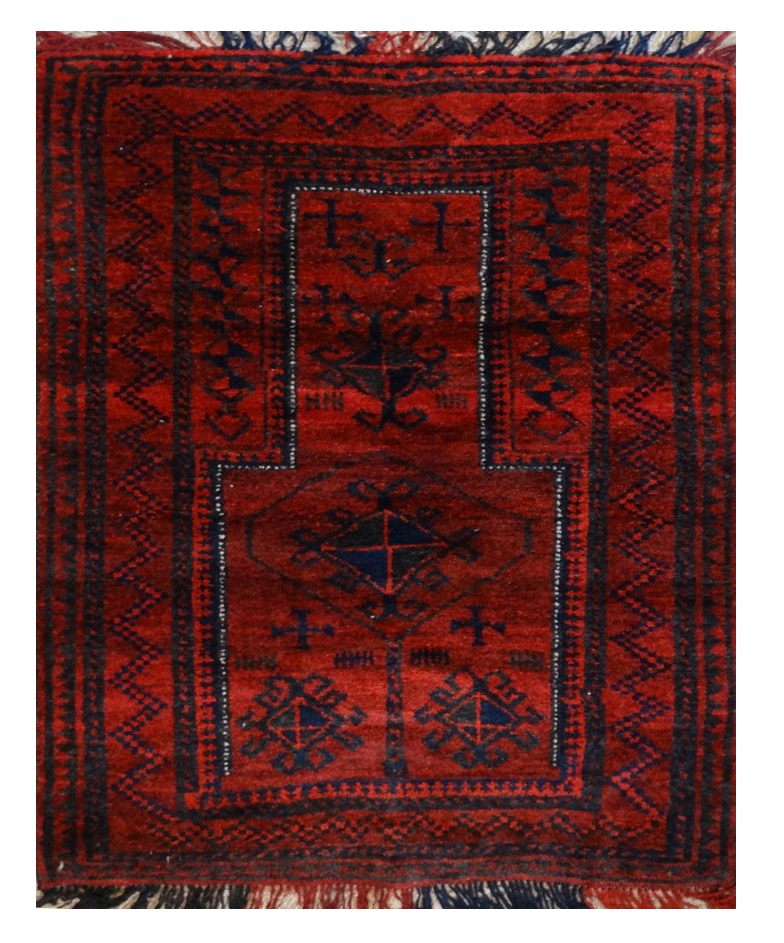 TAPPETO BESHIR TURKMENO ANTICO MIS:120X91 CM