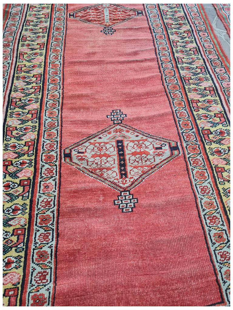 Coppia Tappeto Heriz zona bakhshayesh antico mis:515x118 cm - Image 2