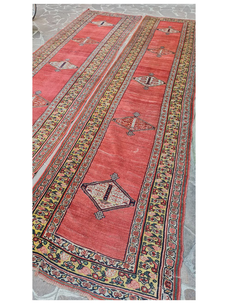 Coppia Tappeto Heriz zona bakhshayesh antico mis:515x118 cm - Image 6