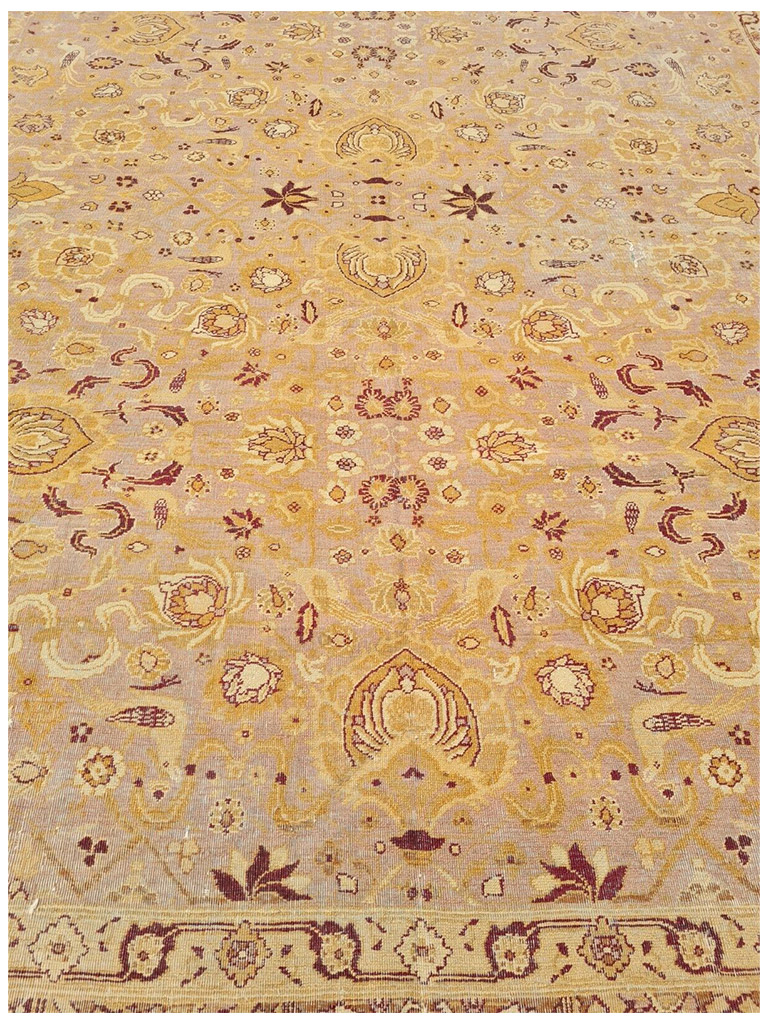 TAPPETO AGRA INDIANO ANTICO PREGIATO MIS:360X280 CM - Image 2