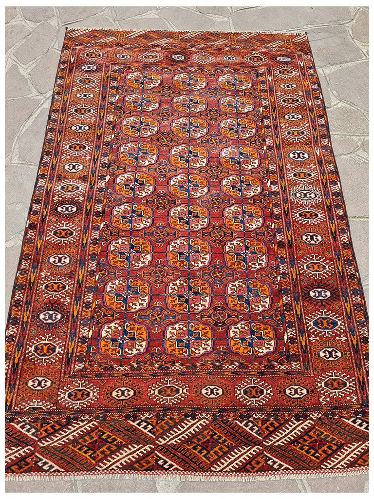 TAPPETO BUKARA TEKKEH ANTICO MIS:180x113 CM - Image 3