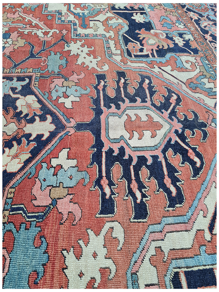 TAPPETO HERIZ SERAPI PERSIANO ANTICO MIS:380x290 CM - Image 3