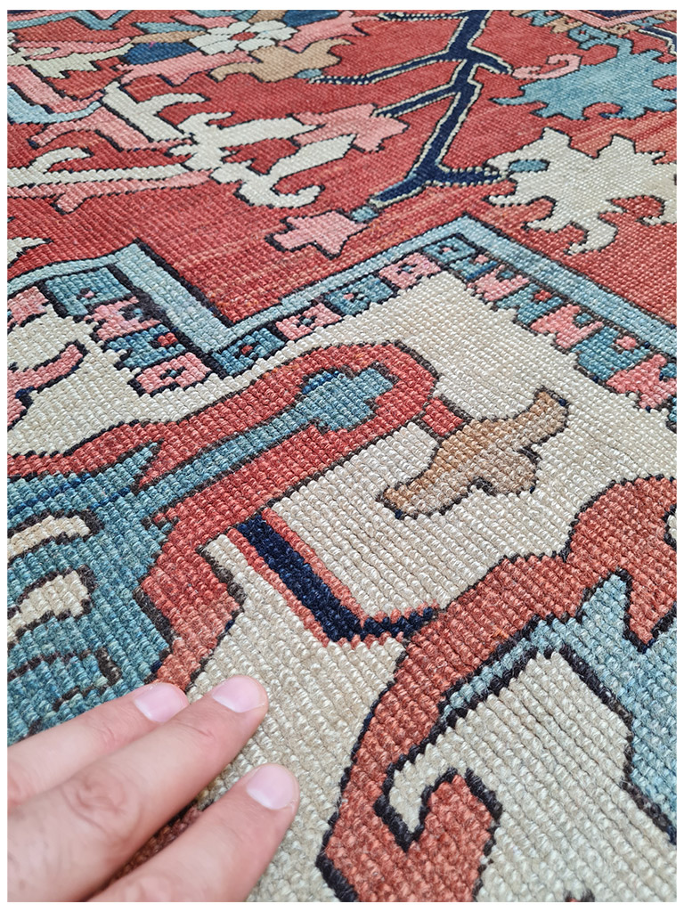 TAPPETO HERIZ SERAPI PERSIANO ANTICO MIS:380x290 CM - Image 5