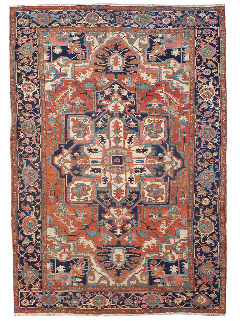 TAPPETO HERIZ SERAPI PERSIANO ANTICO MIS:380x290 CM