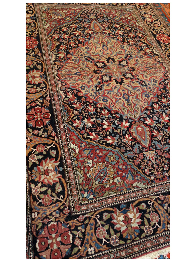 TAPPETO ISFAHAN AHMAD PERSIANO ANTICO MIS:213x140 CM - Image 4