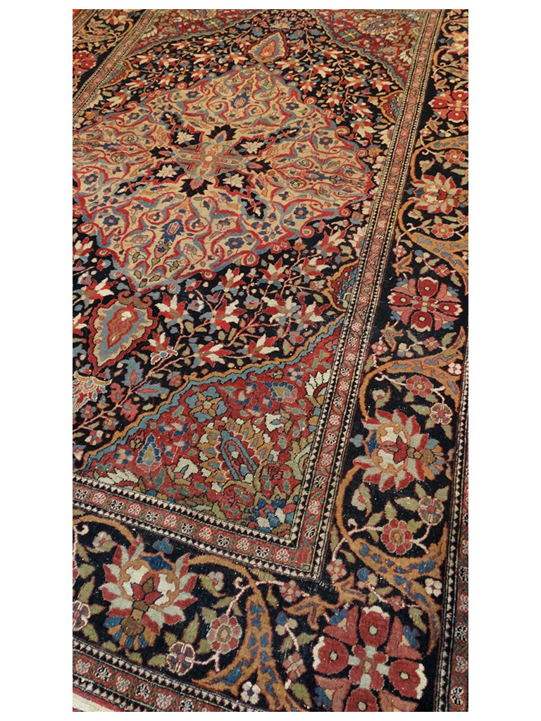 TAPPETO ISFAHAN AHMAD PERSIANO ANTICO MIS:213x140 CM - Image 3