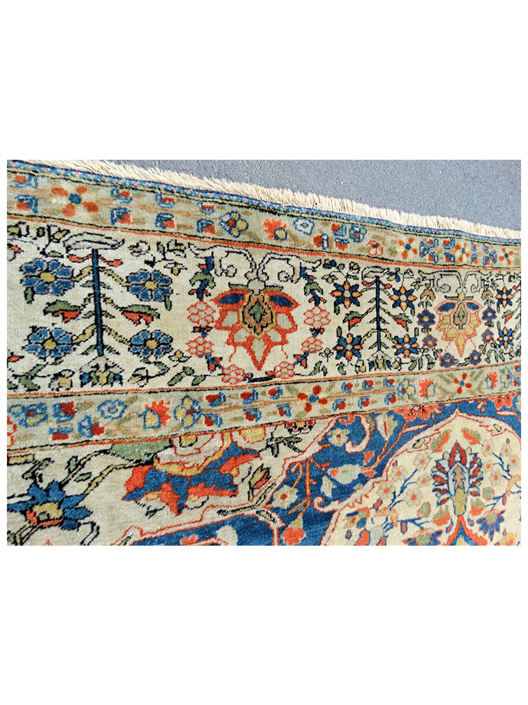 TAPPETO KASHAN MOHTASHAM PERSIANO ANTICO LANA KURK MIS:205X127 CM - immagine 10