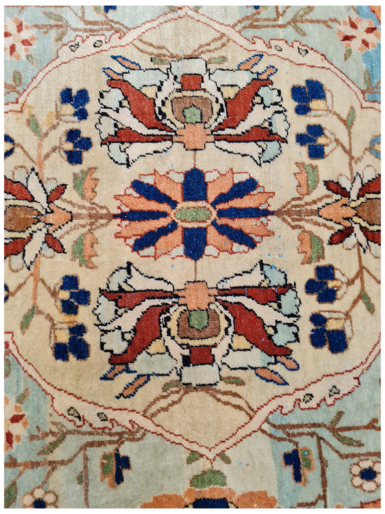 TAPPETO KASHAN MOHTASHAM PERSIANO ANTICO LANA KURK MIS:205X127 CM - immagine 5