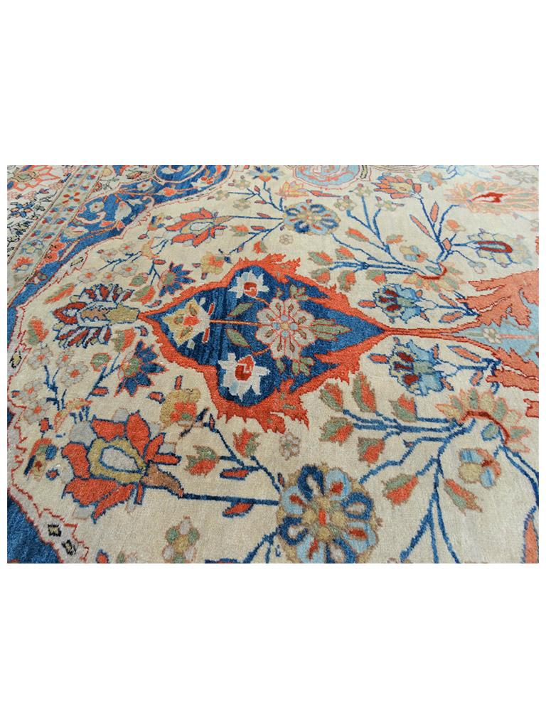 TAPPETO KASHAN MOHTASHAM PERSIANO ANTICO LANA KURK MIS:205X127 CM - immagine 4