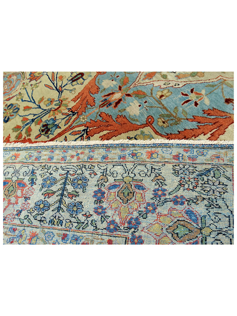 TAPPETO KASHAN MOHTASHAM PERSIANO ANTICO LANA KURK MIS:205X127 CM - immagine 2