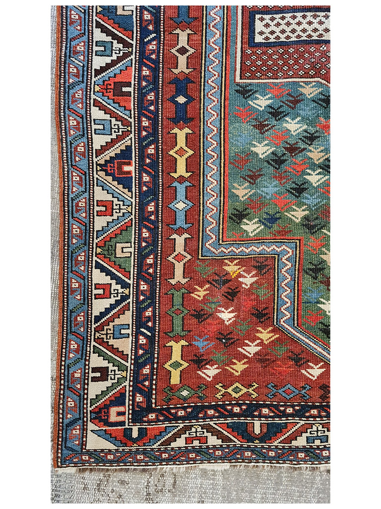 TAPPETO KAZAK FARCHALO SECONDO META XIX Secolo Mia:152x110 CM - Image 3