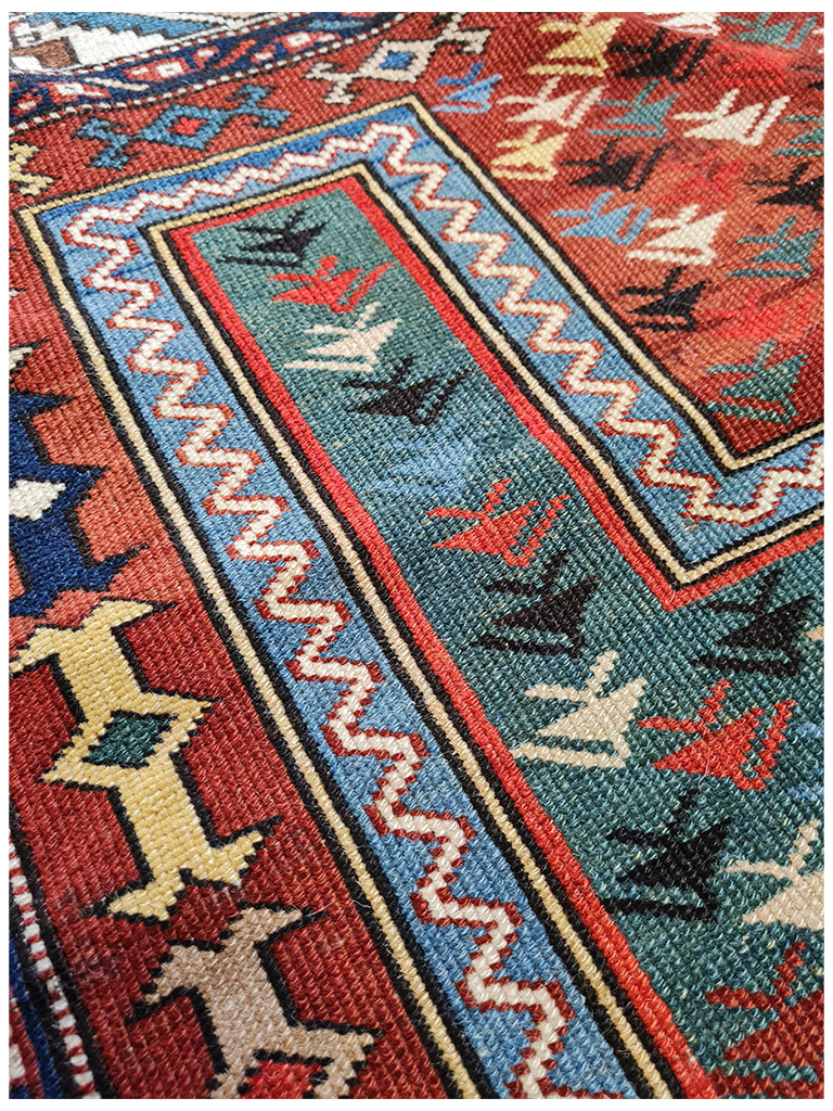 TAPPETO KAZAK FARCHALO SECONDO META XIX Secolo Mia:152x110 CM - Image 2