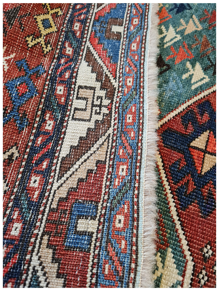 TAPPETO KAZAK FARCHALO SECONDO META XIX Secolo Mia:152x110 CM - Image 9