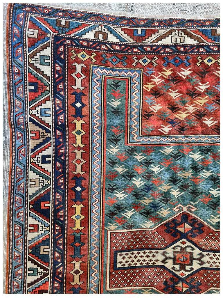 TAPPETO KAZAK FARCHALO SECONDO META XIX Secolo Mia:152x110 CM - Image 6