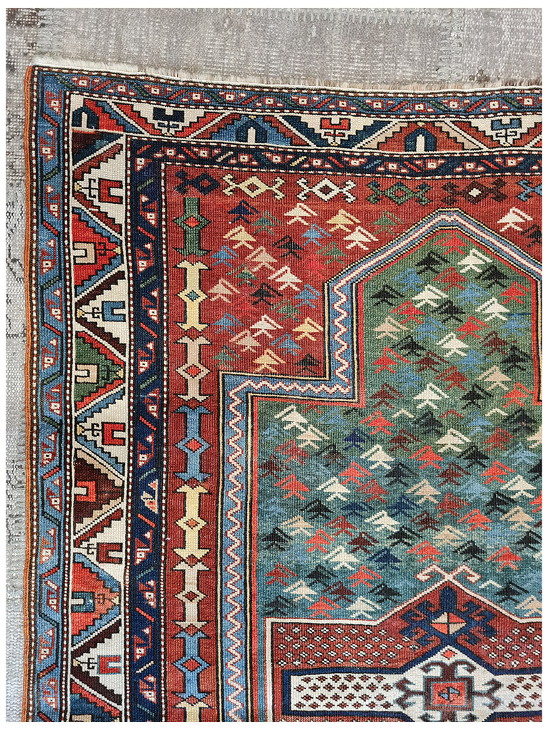 TAPPETO KAZAK FARCHALO SECONDO META XIX Secolo Mia:152x110 CM - Image 5