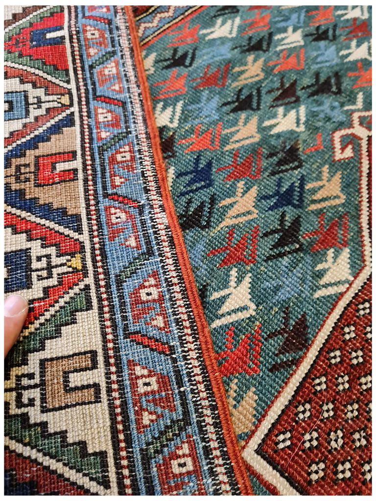 TAPPETO KAZAK FARCHALO SECONDO META XIX Secolo Mia:152x110 CM - Image 4