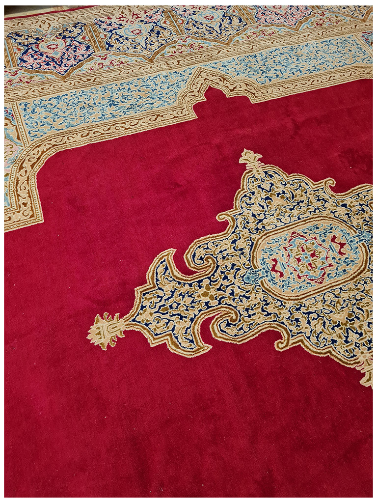 TAPPETO KIRMAN PERSIANO LAVAR VECCHIO MIS: 380x 287 CM - Image 6