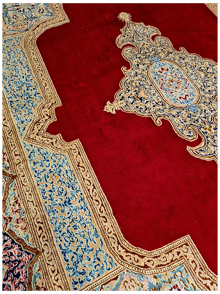 TAPPETO KIRMAN PERSIANO LAVAR VECCHIO MIS: 380x 287 CM - Image 8