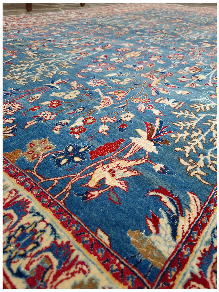 TAPPETO NAIN TUDESHK ANTICO TRAMA SETA MIS:232x152 cm - immagine 4