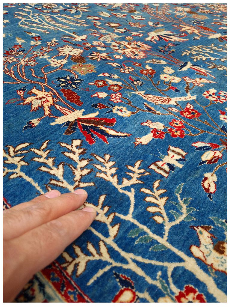 TAPPETO NAIN TUDESHK ANTICO TRAMA SETA MIS:232x152 cm - immagine 3