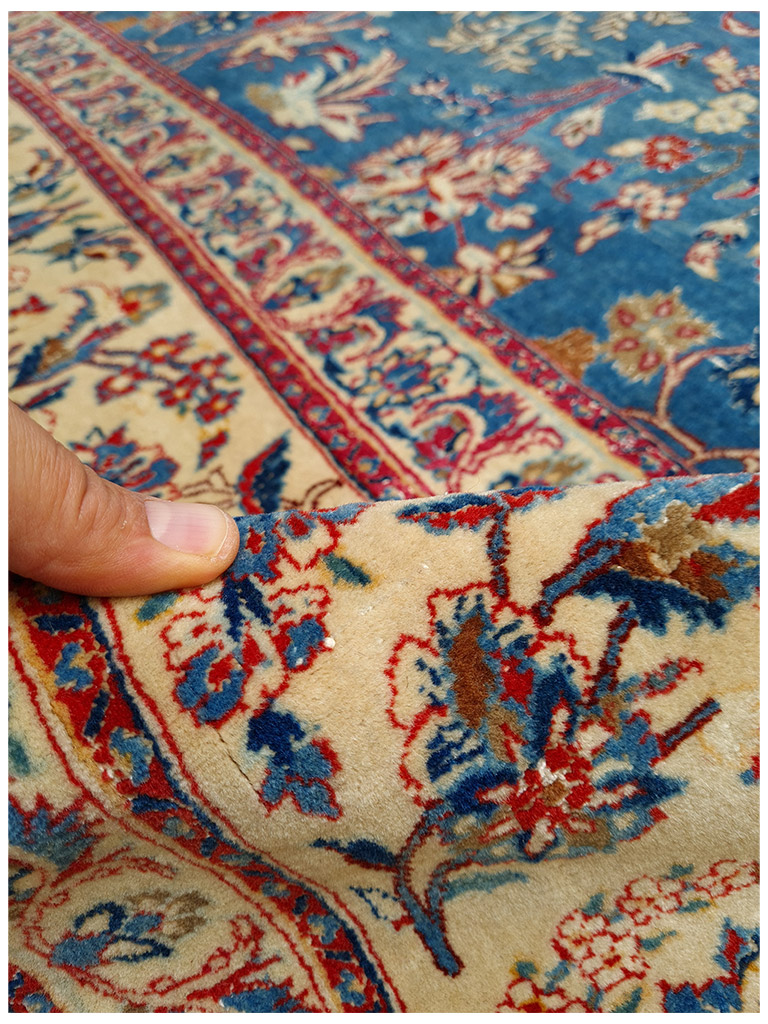 TAPPETO NAIN TUDESHK ANTICO TRAMA SETA MIS:232x152 cm - immagine 13