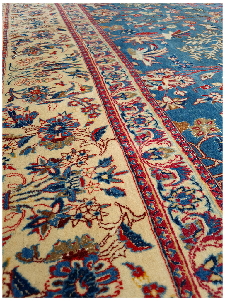 TAPPETO NAIN TUDESHK ANTICO TRAMA SETA MIS:232x152 cm - immagine 12