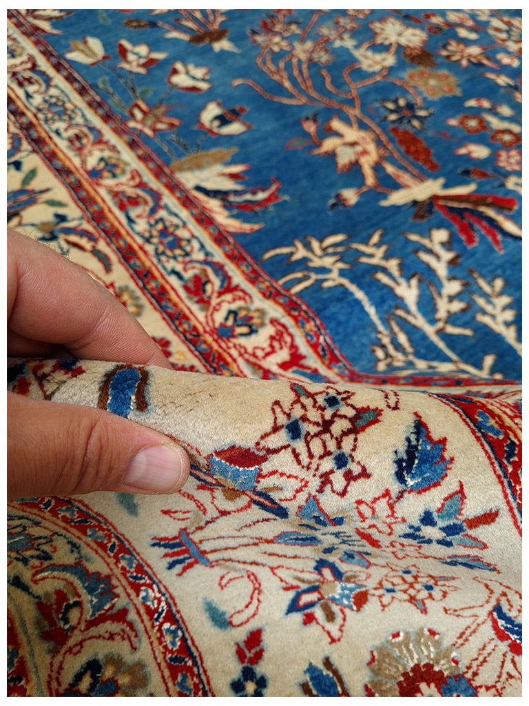 TAPPETO NAIN TUDESHK ANTICO TRAMA SETA MIS:232x152 cm - immagine 9