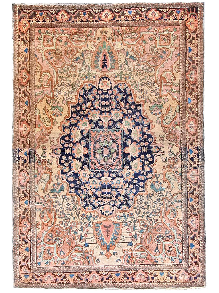TAPPETO SARUK FARAHAN PERSIANO ANTICO MIS:206x133 CM