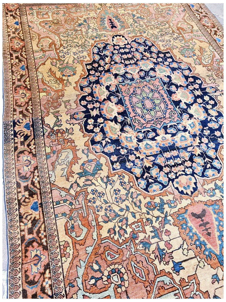 TAPPETO SARUK FARAHAN PERSIANO ANTICO MIS:206x133 CM - Image 4