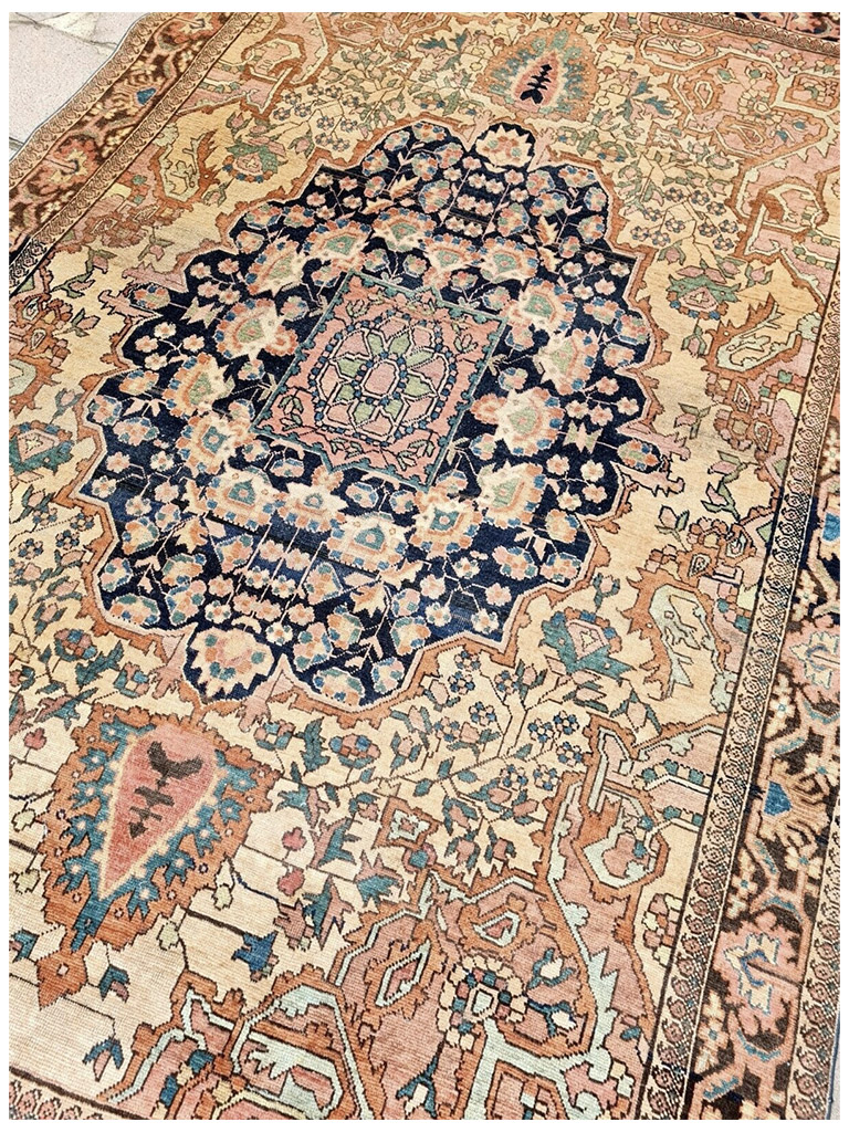 TAPPETO SARUK FARAHAN PERSIANO ANTICO MIS:206x133 CM - Image 8