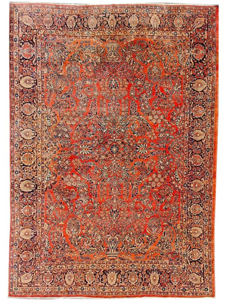 TAPPETO SARUK MOHAJERAN PERIODO AMERICANO ANTICO MIS:400x303 CM