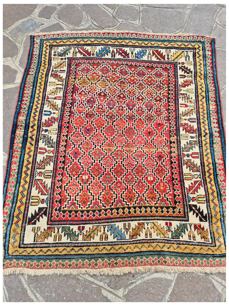 TAPPETO SHIRVAN CAUCACO ARIA KUBA ANTICO MIS:124x105 CM - Image 5