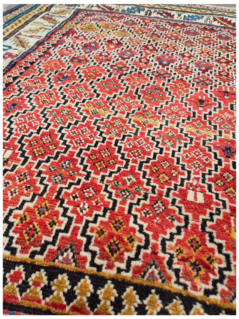 TAPPETO SHIRVAN CAUCACO ARIA KUBA ANTICO MIS:124x105 CM - Image 9