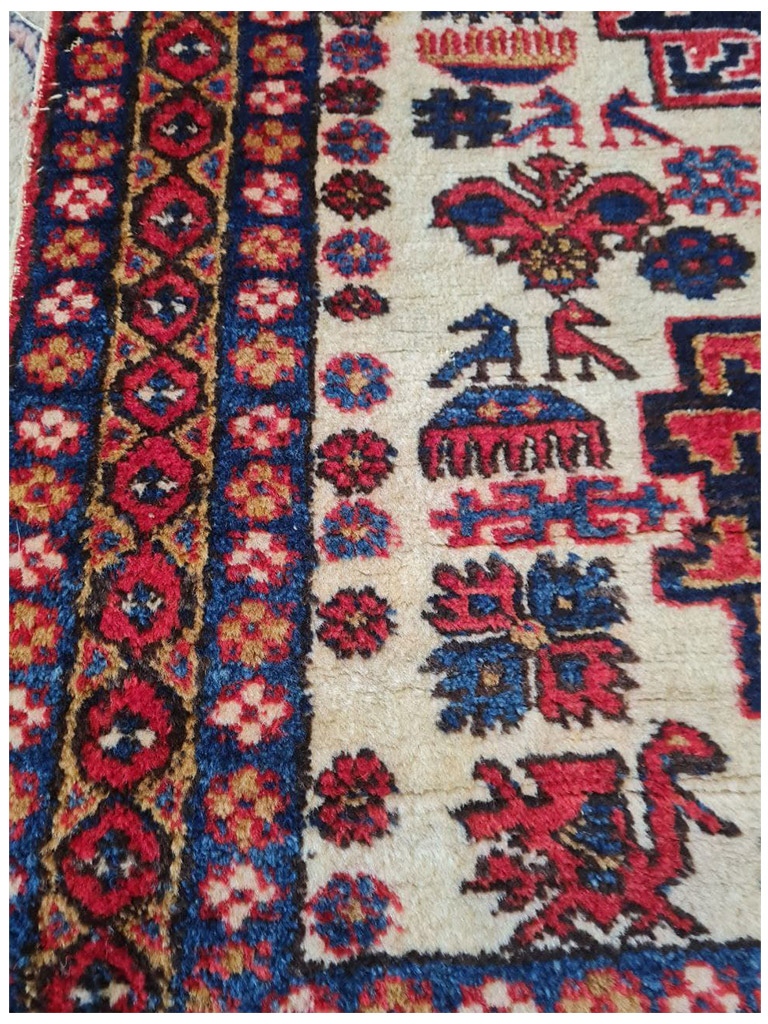 TAPPETO SHIRVAN LEZGHI CAUCASO ANTICO MIS:106X68 CM - Image 5