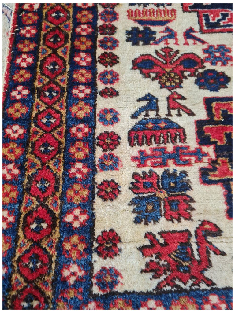 TAPPETO SHIRVAN LEZGHI CAUCASO ANTICO MIS:106X73 CM - Image 2