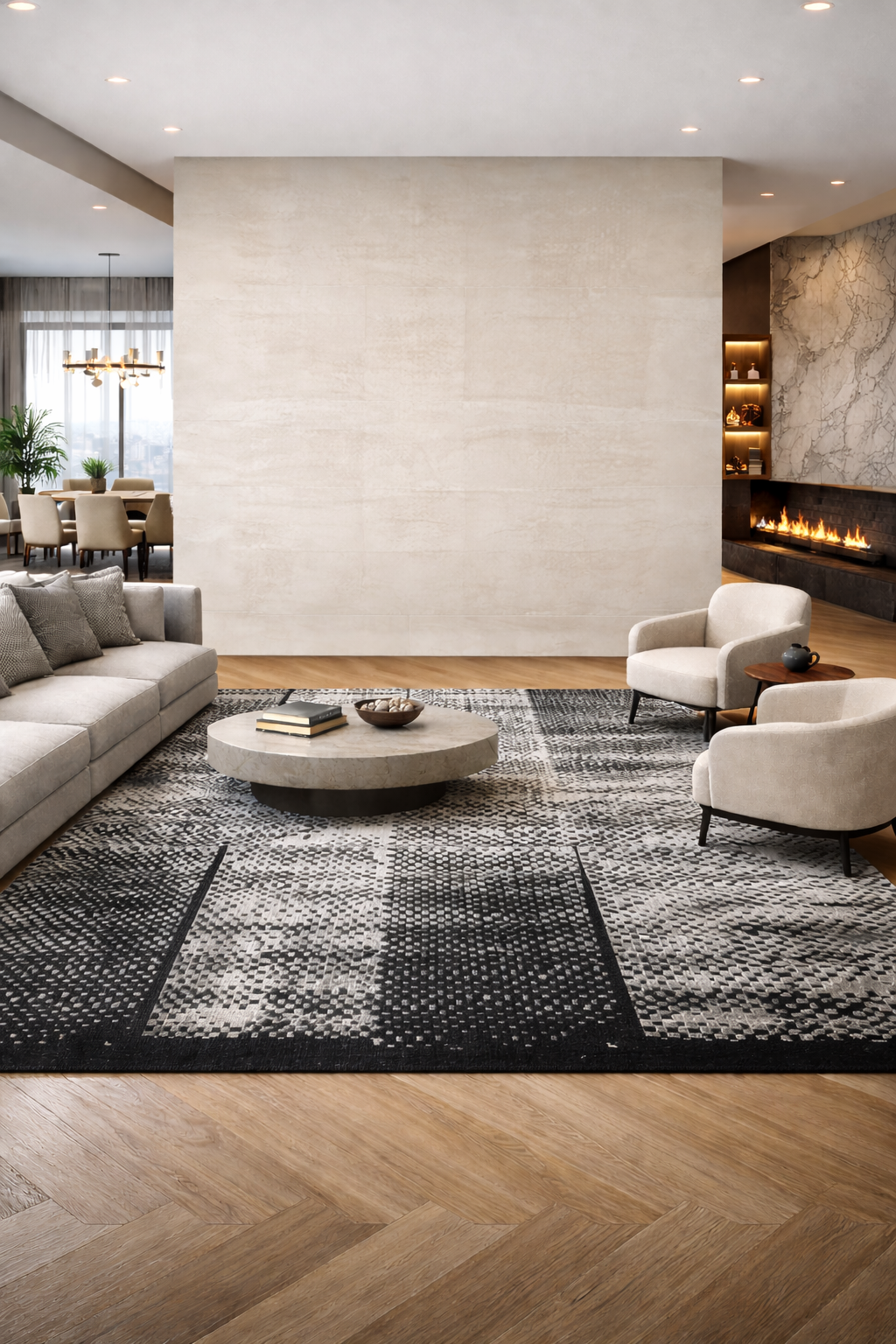 TAPPETO CONTEMPORANEO CITY PATTERN MIS:290X205 CM - Image 2