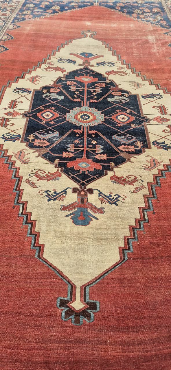 TAPPETO HERIZ BAKHSHAYESH PERSIANO ANTICO MIS:680x340 CM - immagine 2