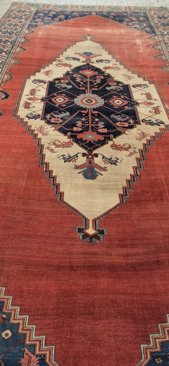 TAPPETO HERIZ BAKHSHAYESH PERSIANO ANTICO MIS:680x340 CM
