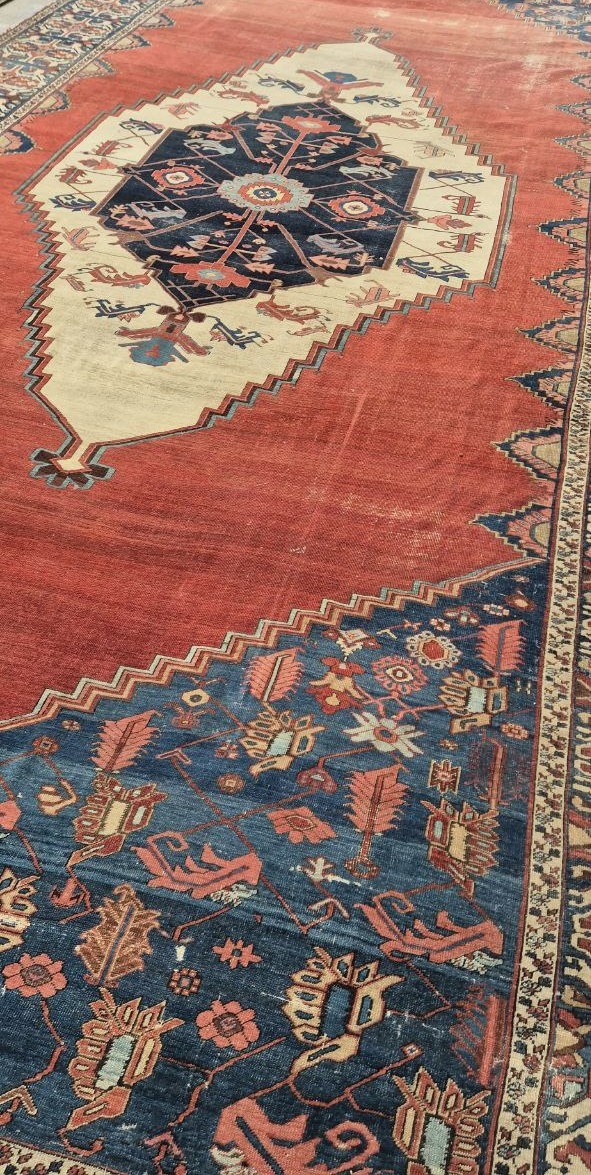 TAPPETO HERIZ BAKHSHAYESH PERSIANO ANTICO MIS:680x340 CM - immagine 3