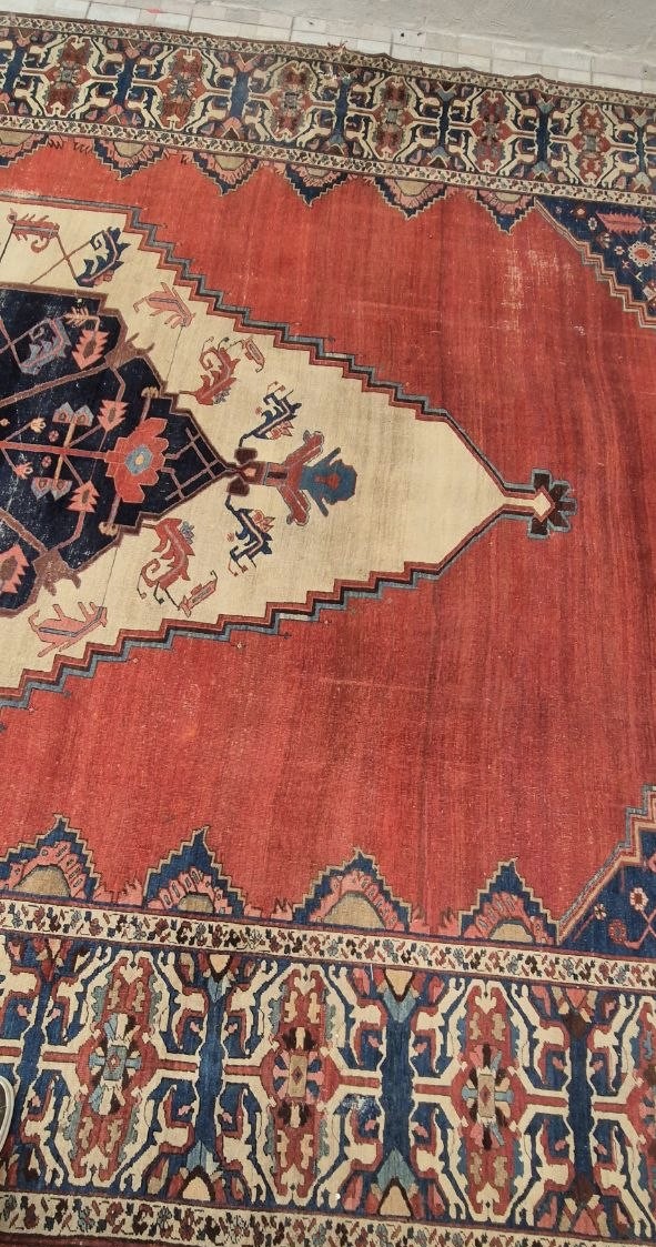 TAPPETO HERIZ BAKHSHAYESH PERSIANO ANTICO MIS:680x340 CM - immagine 8