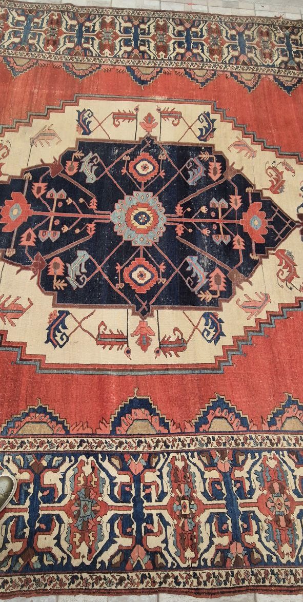 TAPPETO HERIZ BAKHSHAYESH PERSIANO ANTICO MIS:680x340 CM - immagine 9
