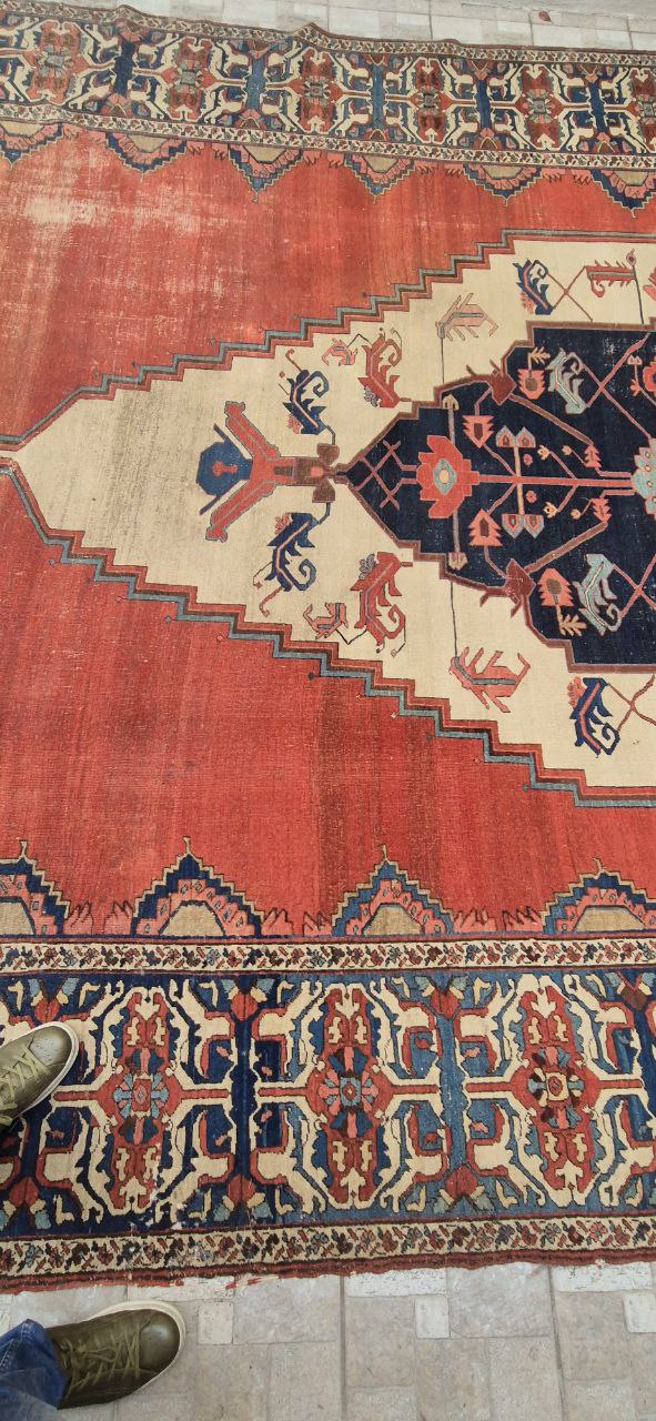 TAPPETO HERIZ BAKHSHAYESH PERSIANO ANTICO MIS:680x340 CM - immagine 10