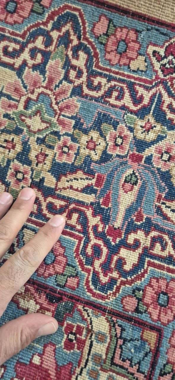 TAPPETO KIRMAN LAVAR IMPERIALE PERSIANO ANTICO MIS:470x200 CM - immagine 3