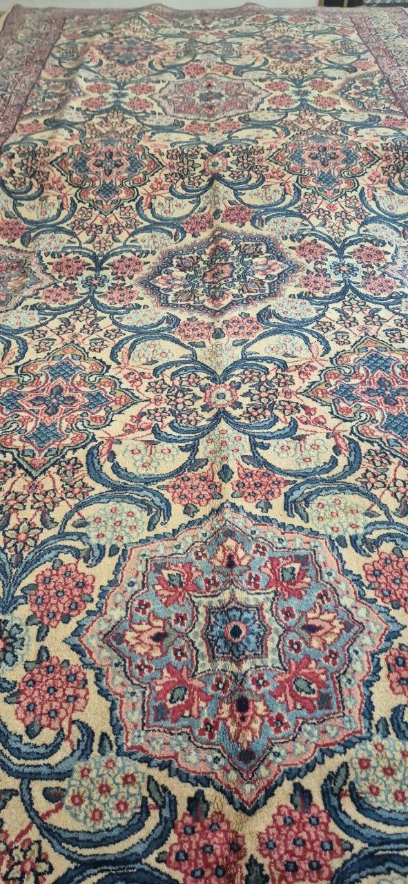 TAPPETO KIRMAN LAVAR IMPERIALE PERSIANO ANTICO MIS:470x200 CM - immagine 7