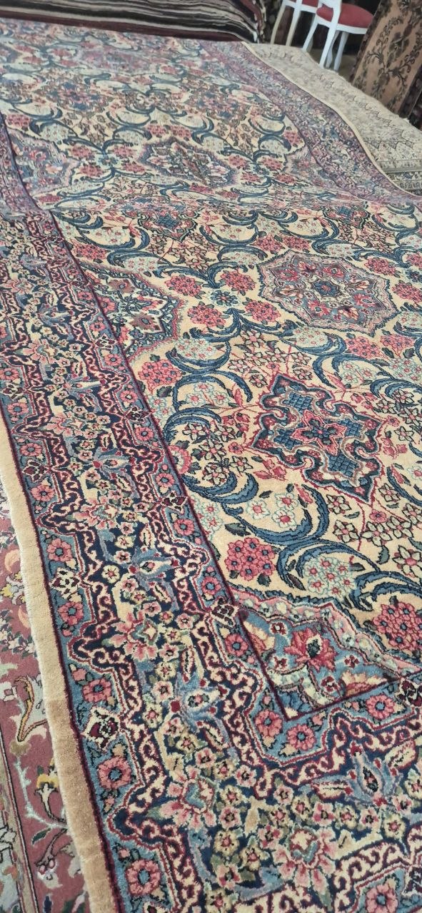 TAPPETO KIRMAN LAVAR IMPERIALE PERSIANO ANTICO MIS:470x200 CM - immagine 5