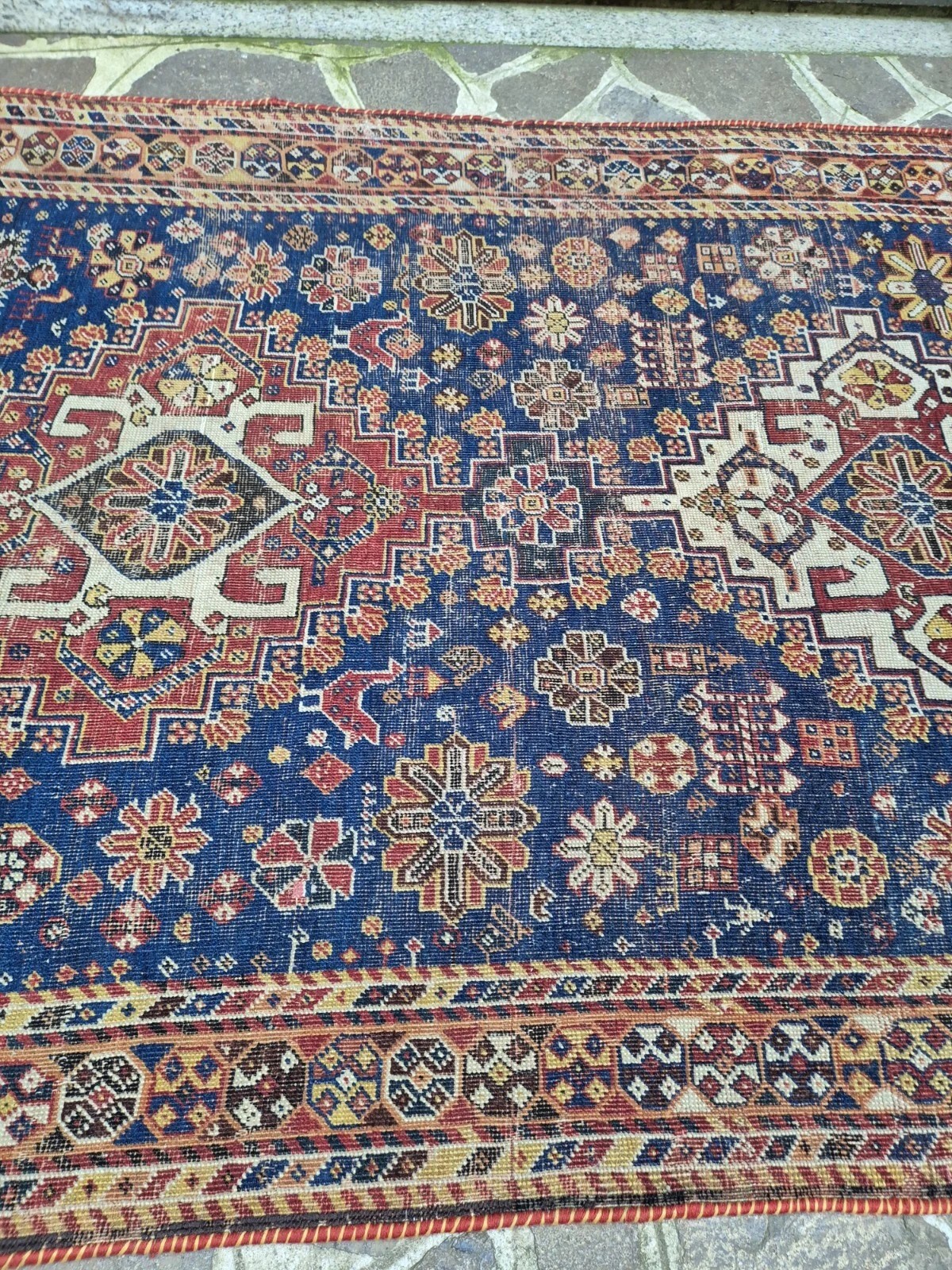 TAPPETO QASHGHAI ANTICO KASHKULI PERSIANO MIS:240X130 CM - immagine 4